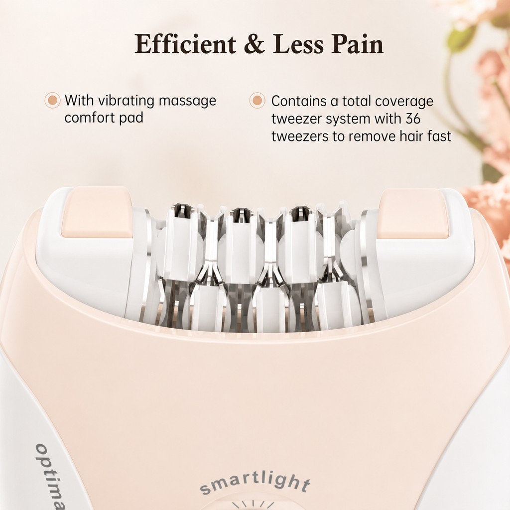 Face & Body Epilator for Women – 2 Speed, LED Light Hair Remover