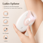 Face & Body Epilator for Women – 2 Speed, LED Light Hair Remover