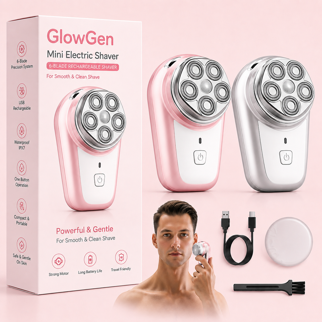 6-Blade Mini Electric Shaver for Men